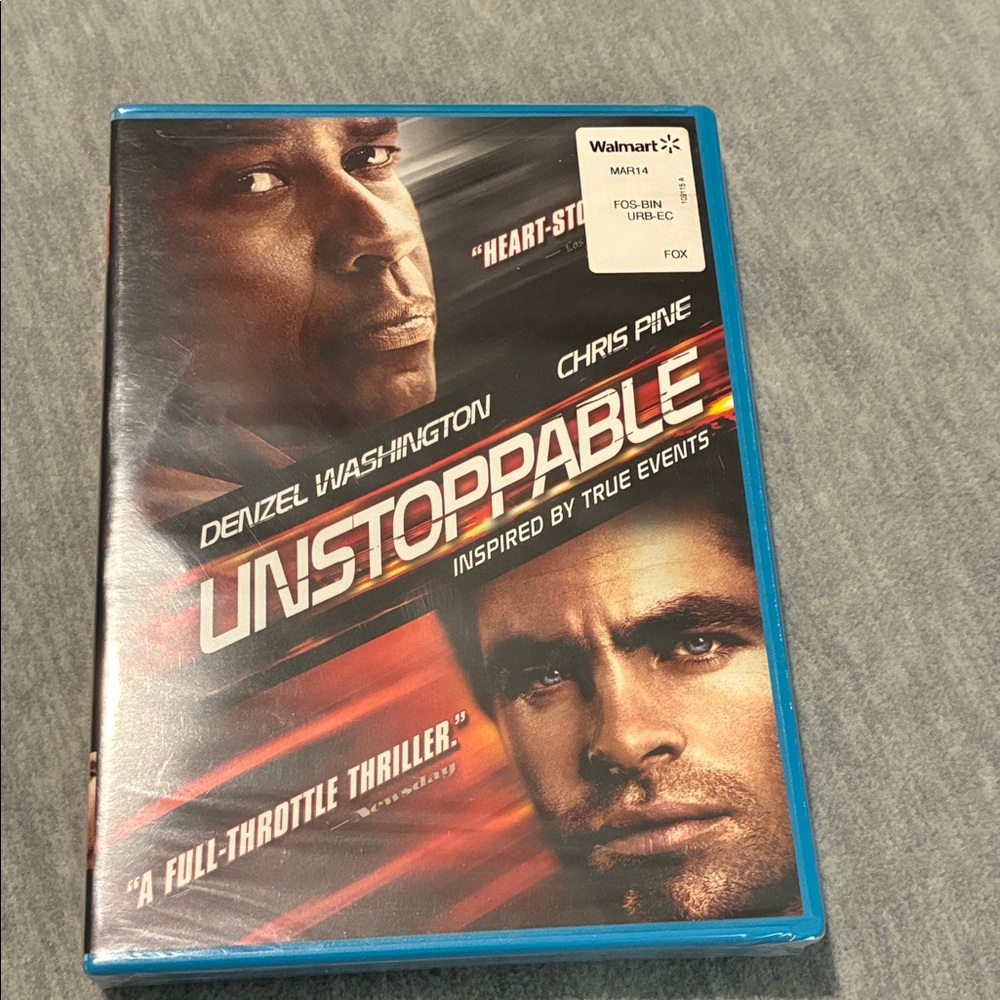 Unstoppable DVD with Blue Case